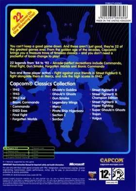 Capcom Classics Collection Vol 1 (USA) box cover back